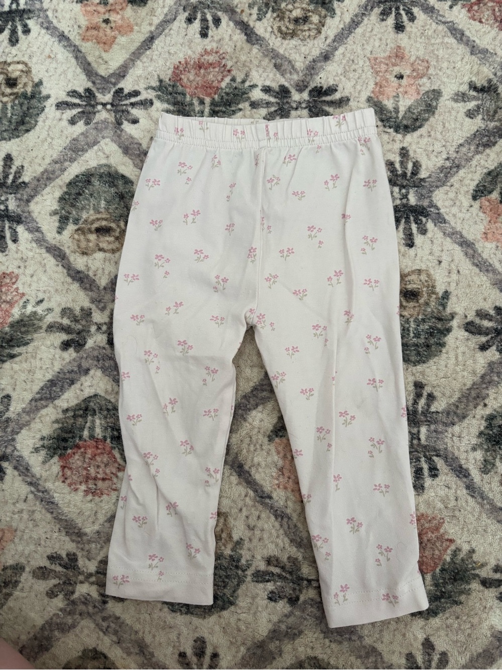 Jamie Kay White Leggings with Pink Floral Print